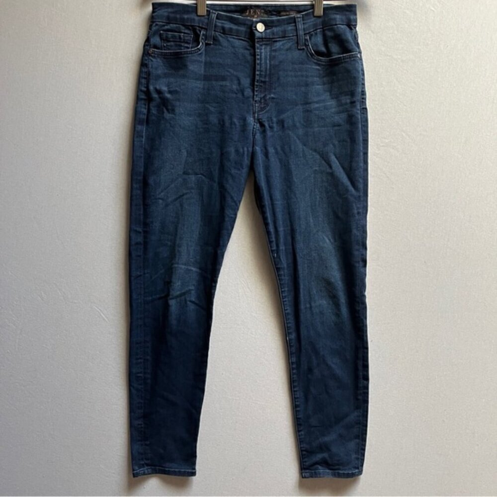 Jen7 by 7 For All Mankind High Waisted Skinny Jeans Dark Wash Sz 8